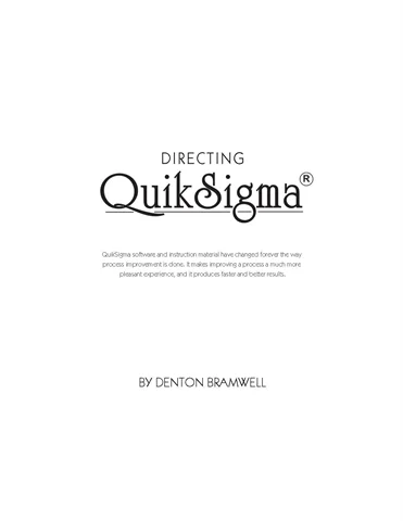 Directing QuikSigma